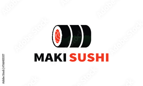 Maki Sushi logo design with transparent png, jpg and vector file.