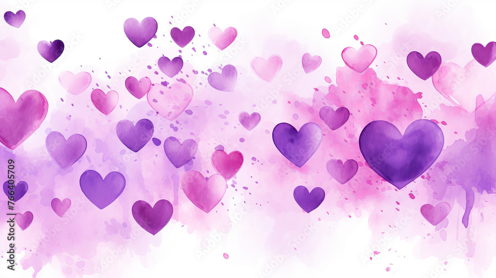 abstract background with bubbles hearts