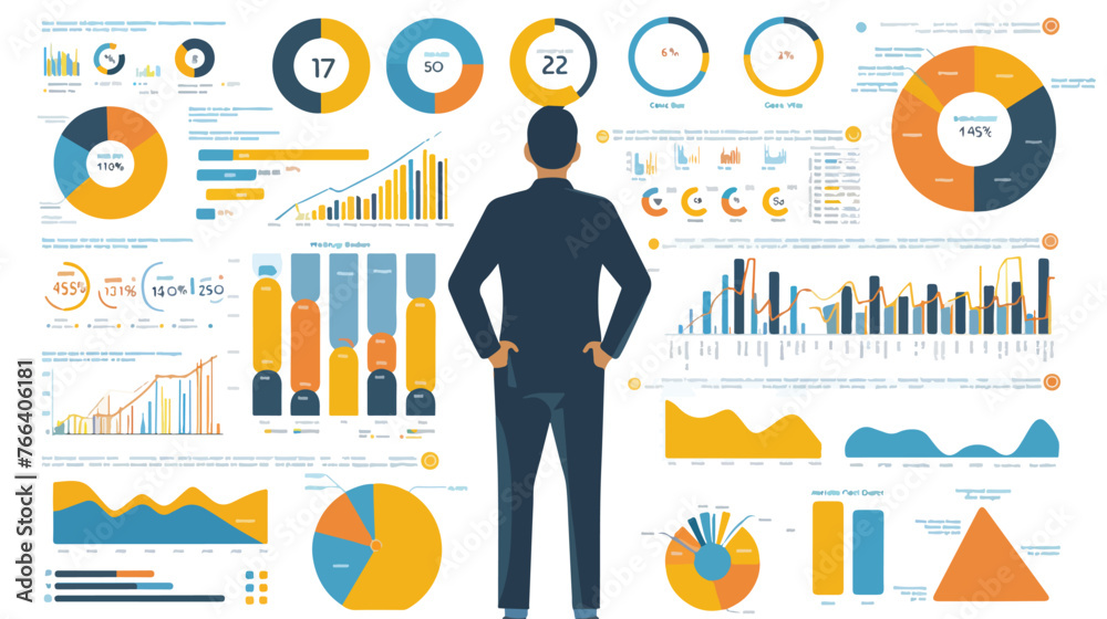 Vector Business Infographics flat vector isolated on