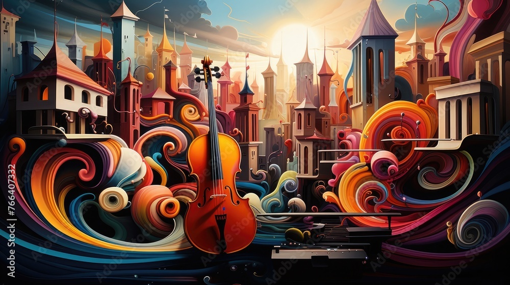 Vibrant Modern Symphony of Fantastical Architectural