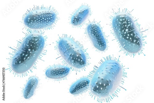 3d microorganisms Protozoa isolated on white background photo