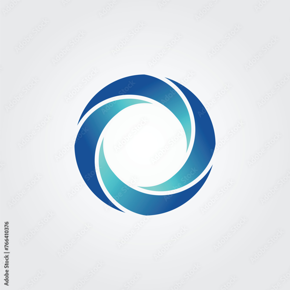 abstract blue circle logo design template abstract blue circle logo design template