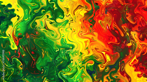 The dazzling abstract background is colorful and colorful in the reggae style. photo