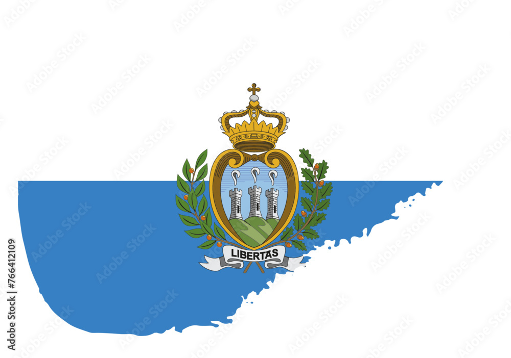San Marino flag with palette knife paint brush strokes grunge texture design. Grunge brush stroke effect San Marino flag with palette knife paint brush strokes grunge texture design. Grunge brush stroke effect