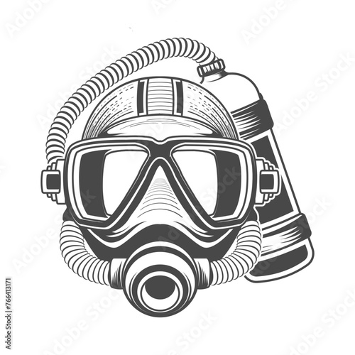 scuba diving Musk vector