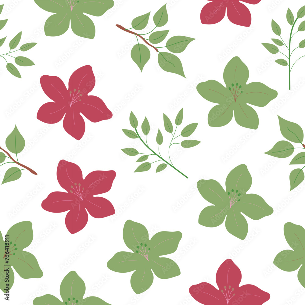 Flower plant seamless pattern, ornament for beautiful design.