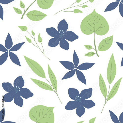 Flower plant seamless pattern, ornament for beautiful design.