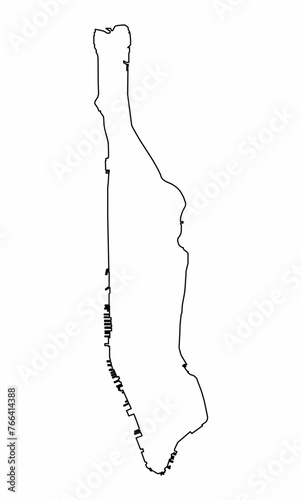 Manhattan map outline