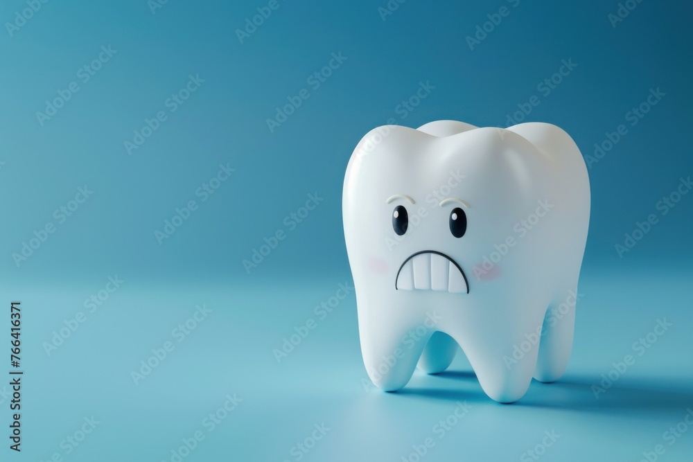 Sad dirty 3d tooth character Sad dirty 3d tooth character