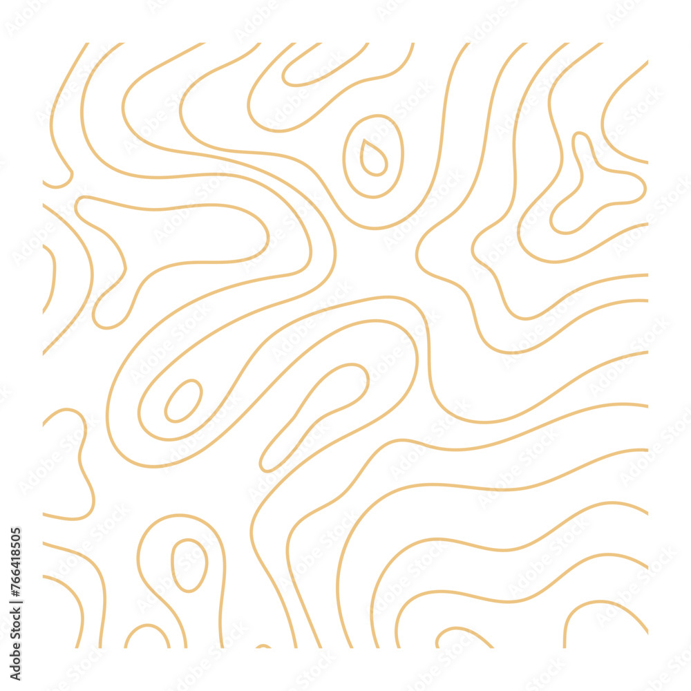 Boho Topographic Line Pattern Background