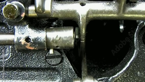 the moving mechanism of the sewing machine in action