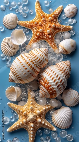 seashells and starfish