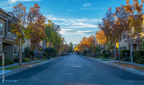 avenue in the middle of neighborhood.