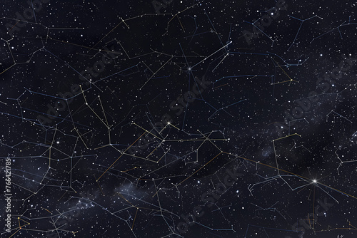 Captivating view of constellations forming intricate patterns in the night sky