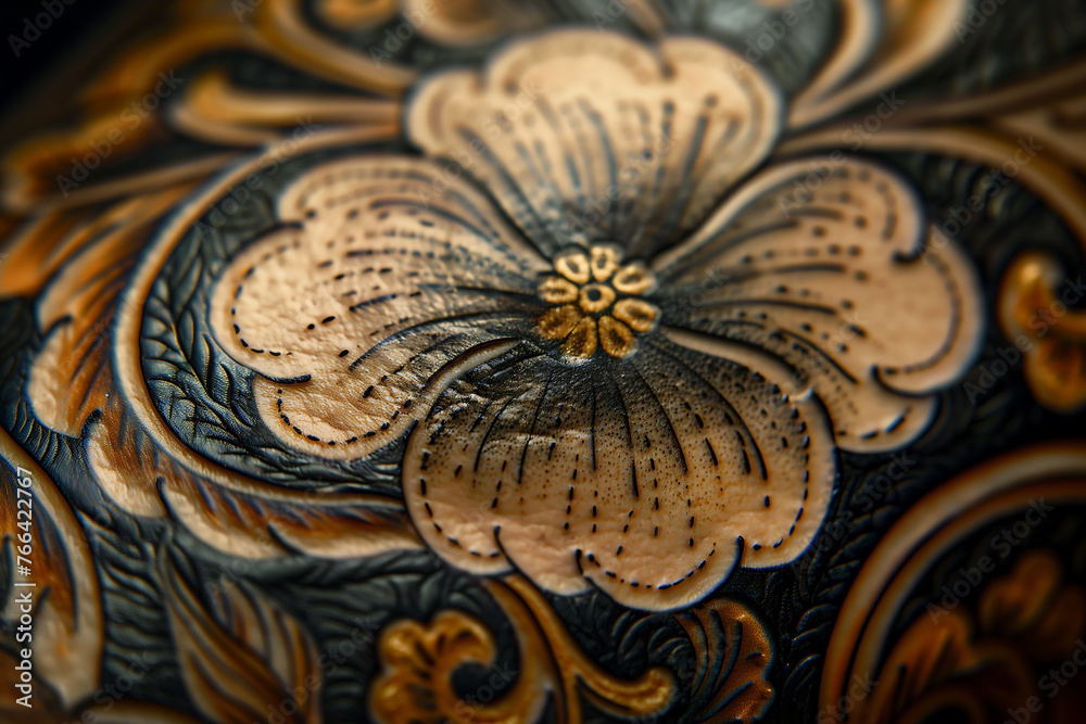 Elegant Floral Tattoo Design in Close-up