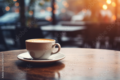 Tasty latte coffee prepared professional barista generative AI concept photo