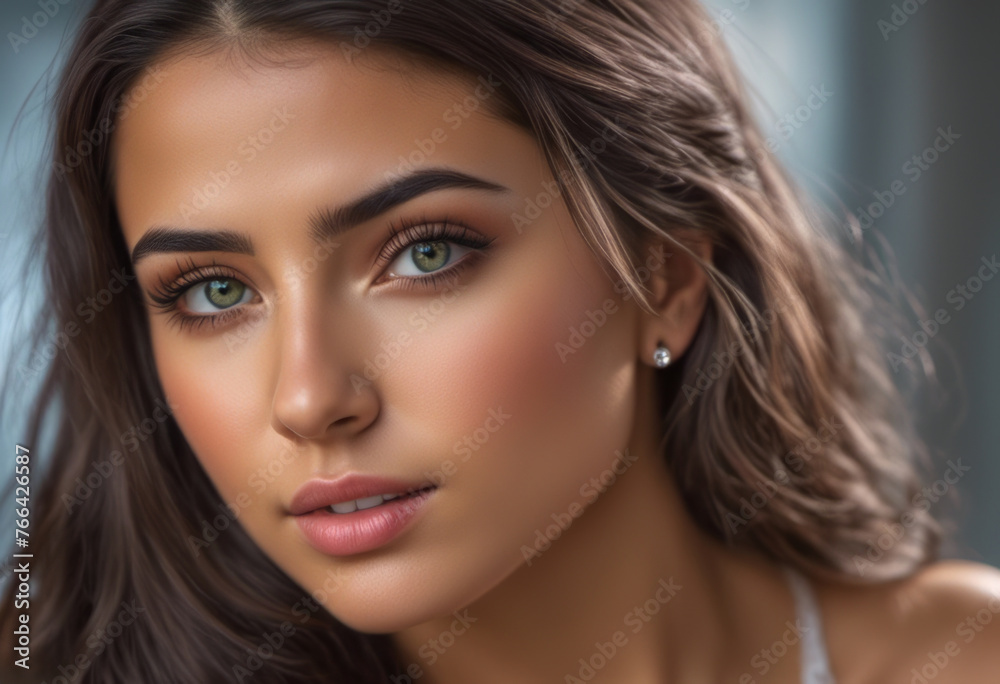 A Portrait Of Breathtakingly Gorgeous, Exotic, Beautiful Woman. A Portrait Of Breathtakingly Gorgeous, Exotic, Beautiful Woman.