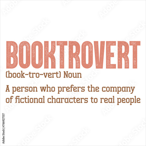 Booktrovert Book Lover SVG