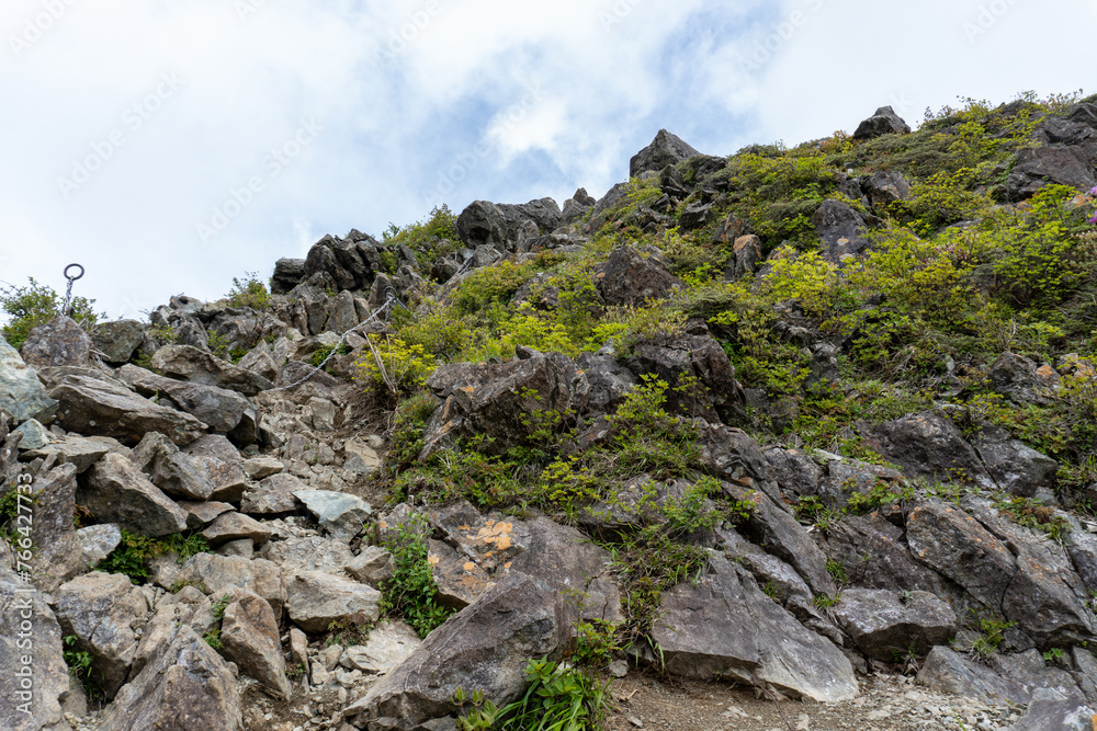 Mountain trail from Hirugadake to Mt. Tanzawa 