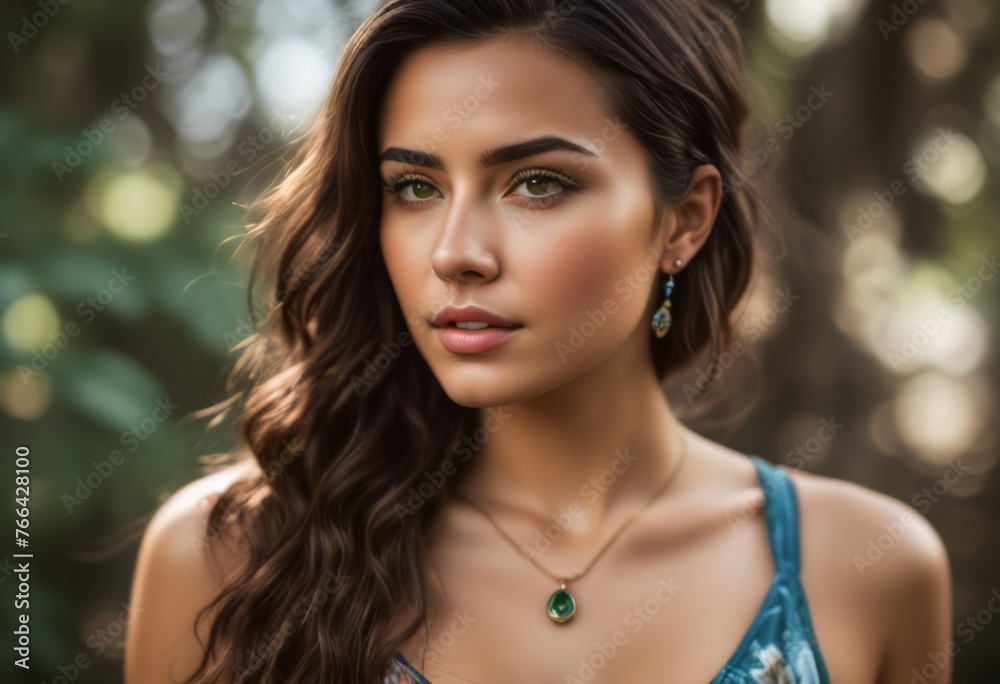 A Portrait Of Breathtakingly Gorgeous, Exotic, Beautiful Woman.