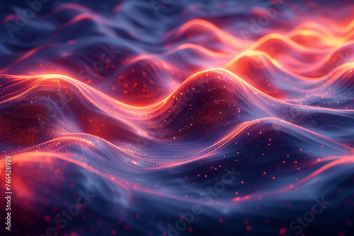 Digital depiction of ocean waves created using computer graphics wallpaper