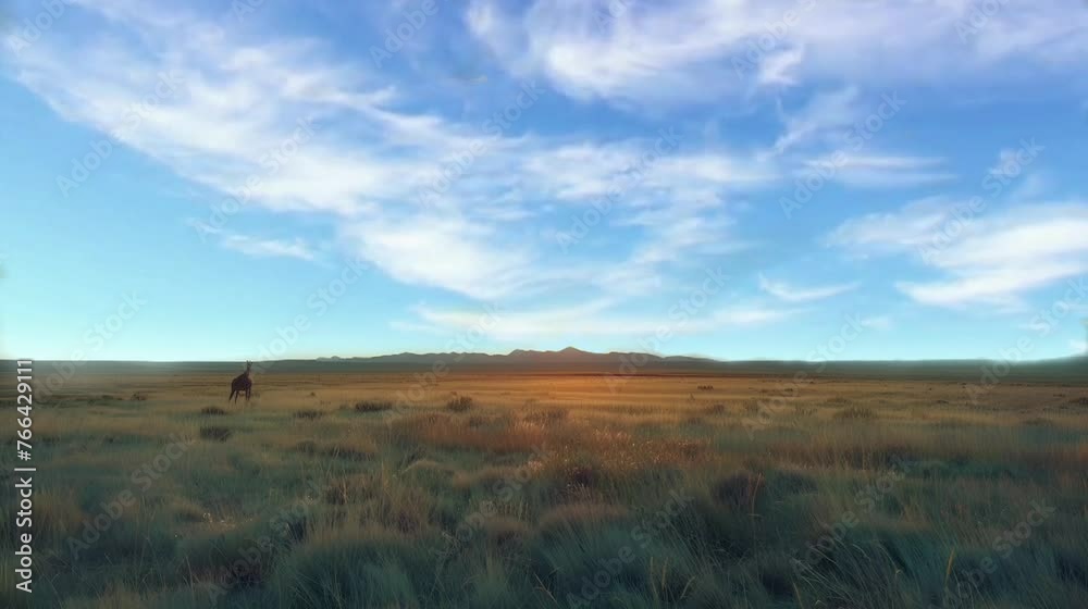 giraffes in a vast grassland with a natural mountain backdrop. giraffes in a vast grassland with a natural mountain backdrop.