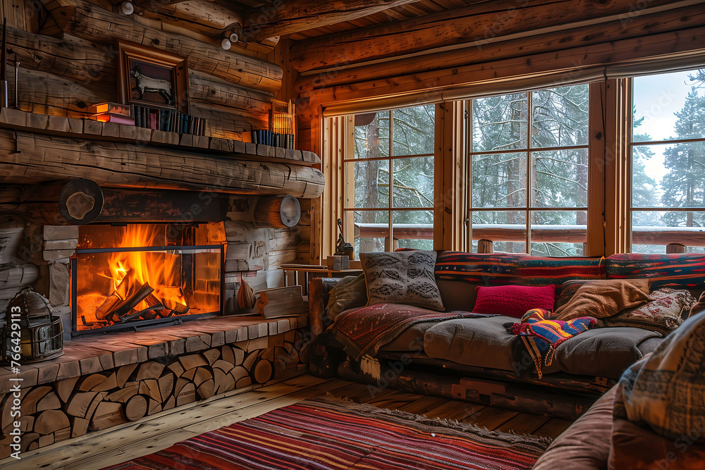 Inviting Mountain Retreat with Crackling Fireplace