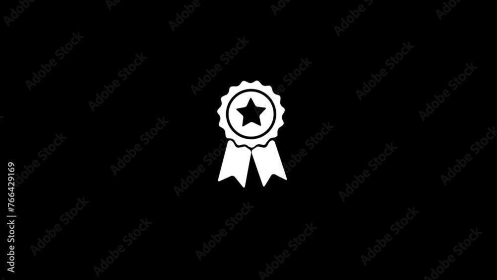 Award medal symbol, best quality sign, success symbol, winner badge icon animation. Award medal symbol, best quality sign, success symbol, winner badge icon animation.