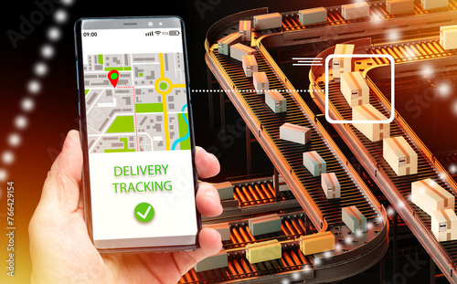 Delivery tracking. Phone wi...