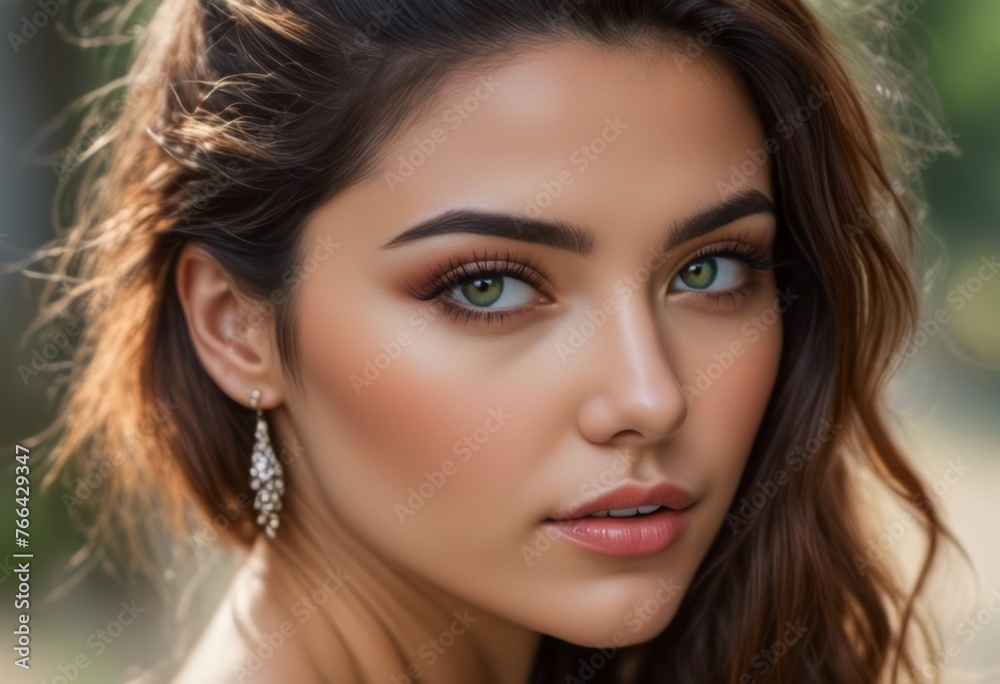 A Portrait Of Breathtakingly Gorgeous, Exotic, Beautiful Woman. A Portrait Of Breathtakingly Gorgeous, Exotic, Beautiful Woman.