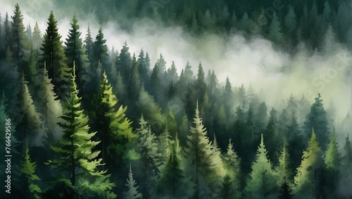 mist in the forest