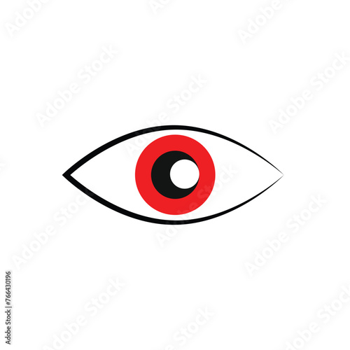 Eye icon. Black icon isolated on white background. Eye silhouette. Simple icon. Web site page and mobile app design vector element 4 3 0