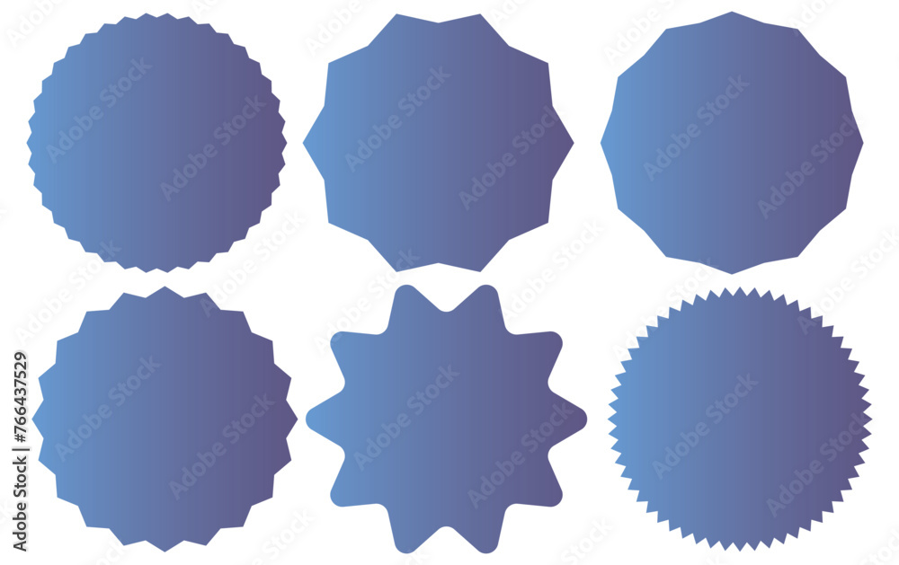 Set of vector starburst, sunburst badges. Vintage labels. Colored stickers. A collection of different types and colors icon. - obrazy, fototapety, plakaty 