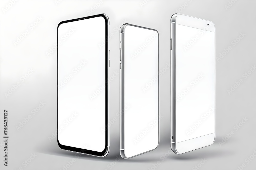 3d rendered illustration of a mockup phone case and phone 3d rendered illustration of a mockup phone case and phone