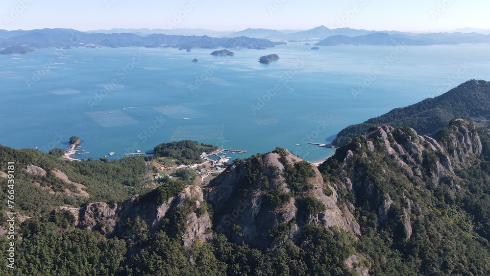 Fototapeta premium aerial view of the tongyeong