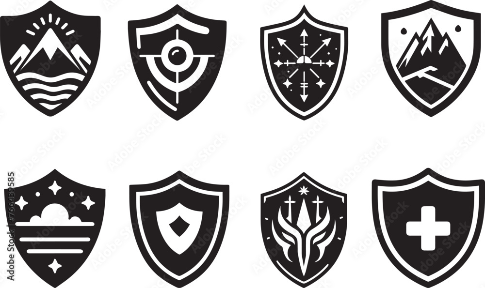 Shields Icon Silhouettes Shield EPS Vector Shield Clipart Shields Icon Silhouettes Shield EPS Vector Shield Clipart