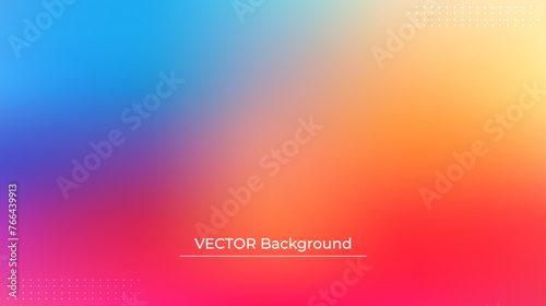 Smooth and blurry colorful gradient mesh background. Modern bright rainbow colors. Easy editable soft colored vector banner template. Premium quality