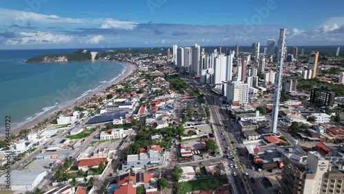 Aerial view of Ponta Negra beach, Morro do Careca, in Natal, Rio Grande do Norte, Brazil