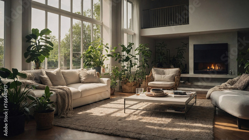 Serene Afternoon in a Cozy Living Room