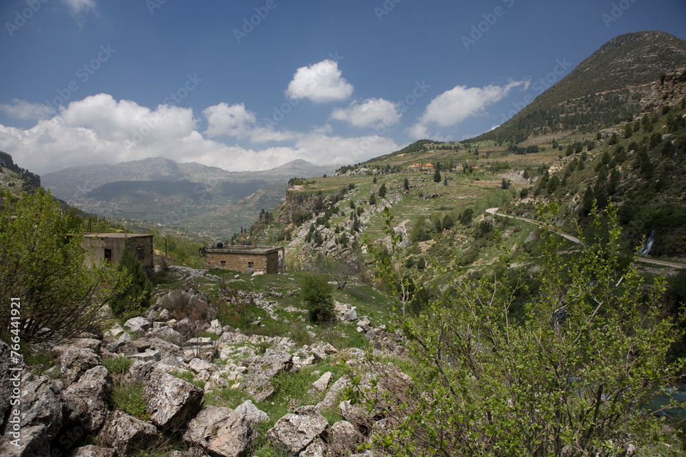 Lebanon. Landscape on a cloudy spring day.