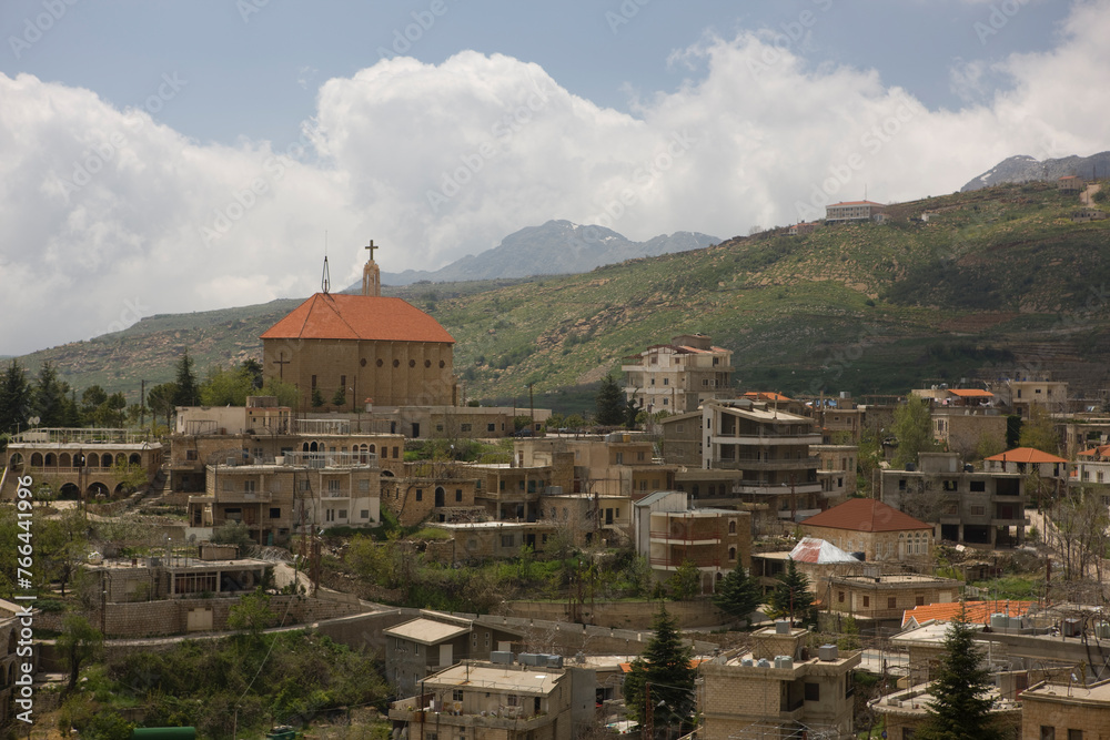 Lebanon. Landscape on a cloudy spring day.