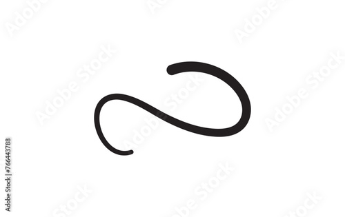 Underline text. Hand drawn collection of curly swishes, swashes, swoops. Calligraphy swirl. Highlight text elements.