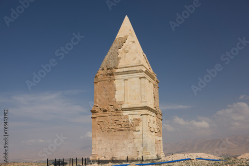 Lebanon. Monument to Ramesses II at the site of the Battle of Kadesh on a sunny spring day. photo