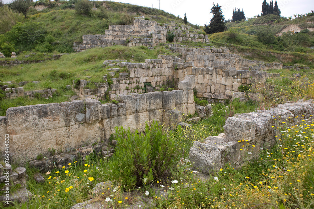 Lebanon Temple of Eshmun ancient Saida on a sunny spring day