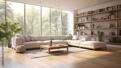 Bright and Airy Living Room With Large Windows