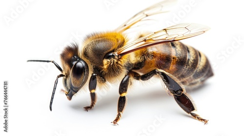 Big drone bee isolated on white