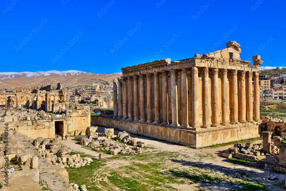 Lebanon Ancient Temple of Baalbek on a sunny autumn day