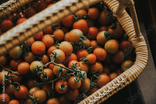 basket of cherry tomatoes Organic