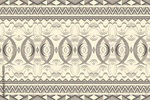 Fabric flower eye black and white seamless pattern