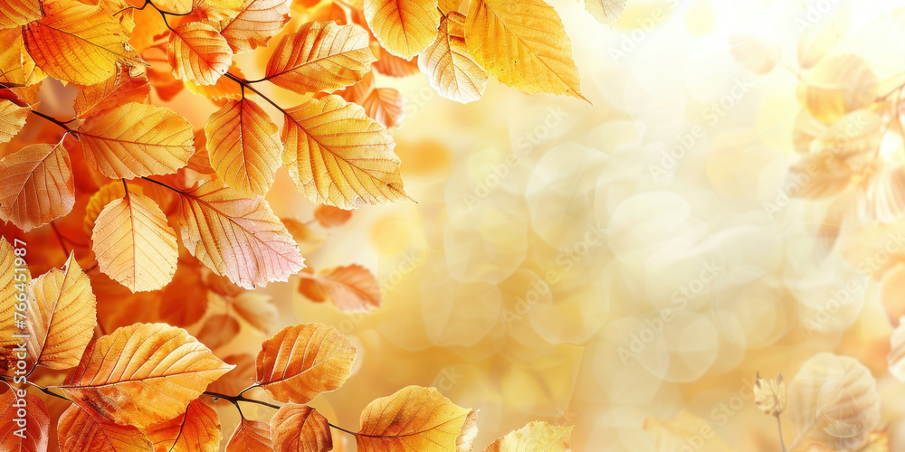 Stunning autumn background featuring beautiful autumn leaves illuminated by sunlight in a serene natural setting Stunning autumn background featuring beautiful autumn leaves illuminated by sunlight in a serene natural setting